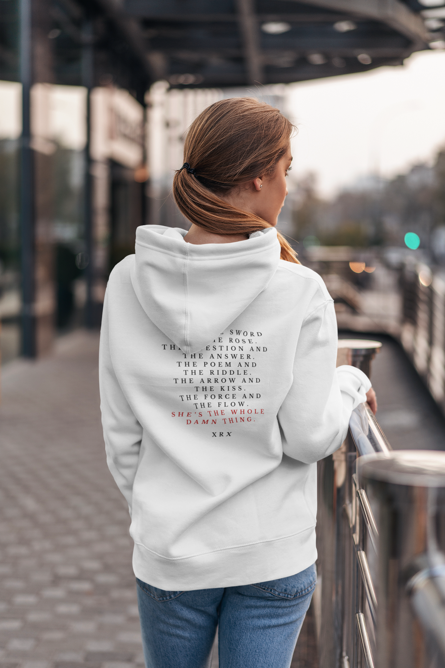 The Whole Damn Thing Unisex Hoodie in WHITE