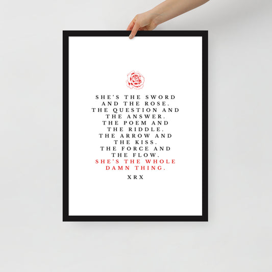 The Whole Damn Thing Framed Poster