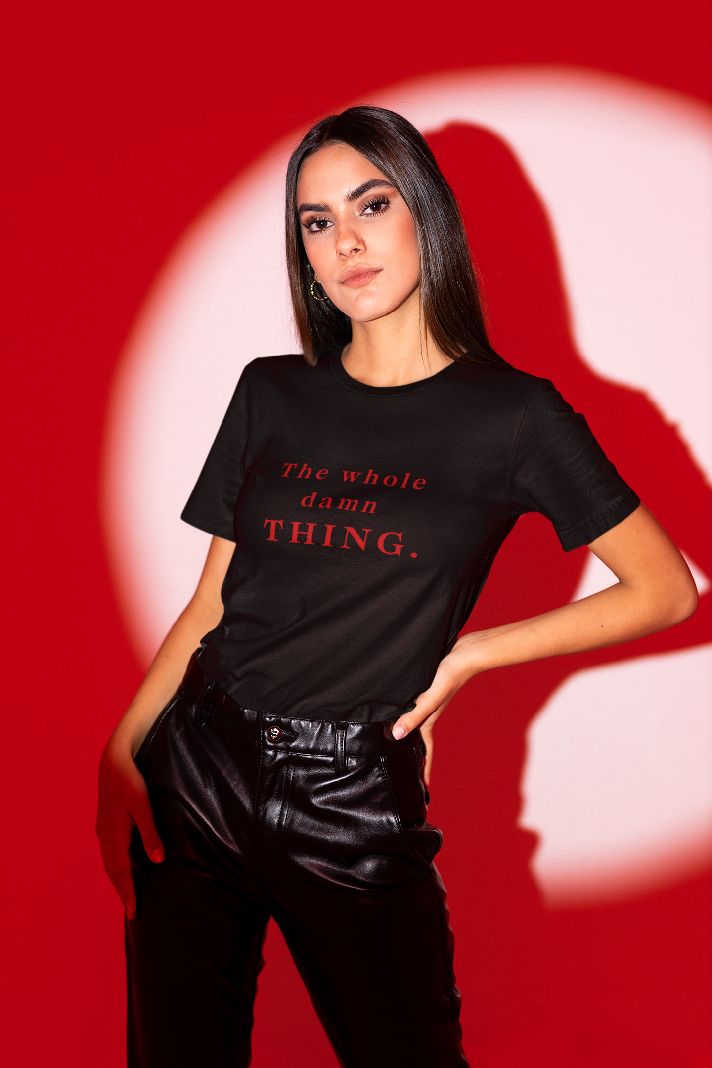 The Whole Damn Thing Unisex t-shirt in BLACK