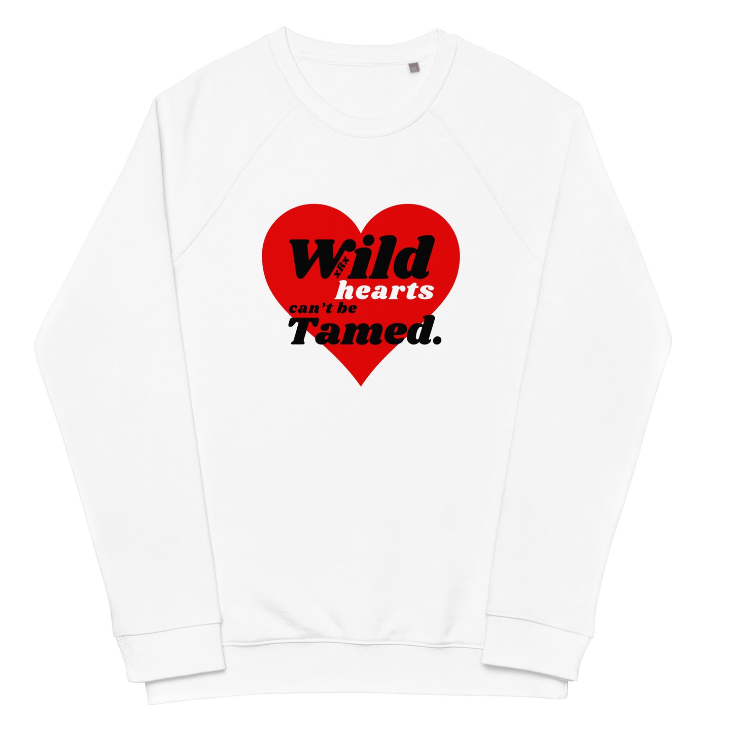 Unisex organic raglan sweatshirt in WHITE