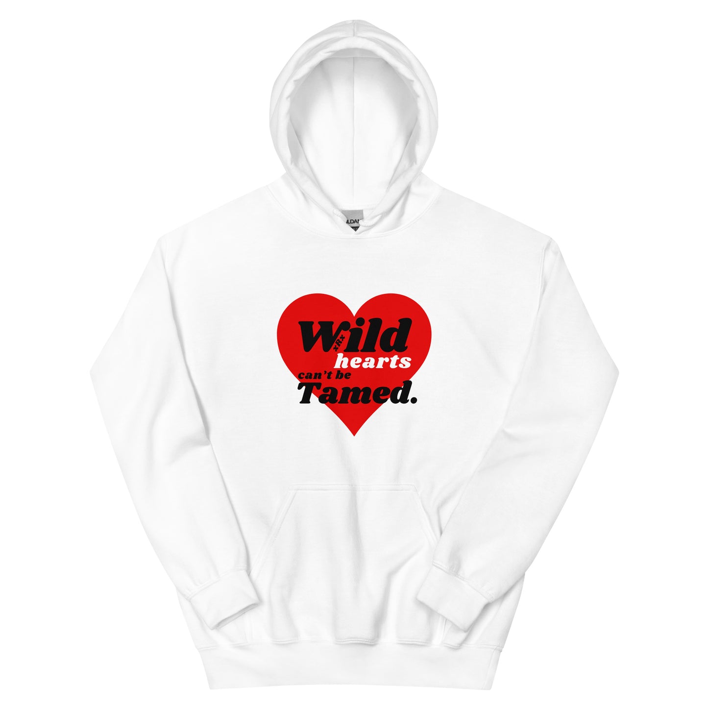 Wild Hearts Unisex Hoodie in WHITE